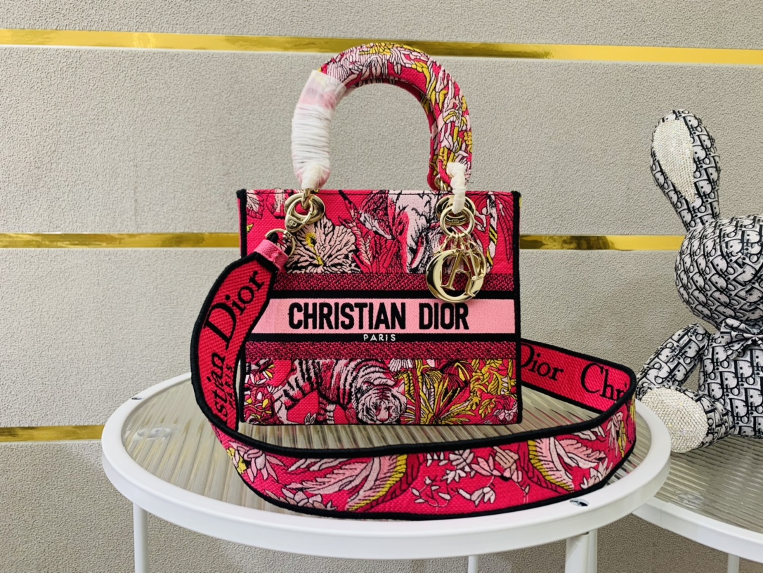 10A + top quality Dior Medium Lady D-Lite Bag 9920 DD003 24cm