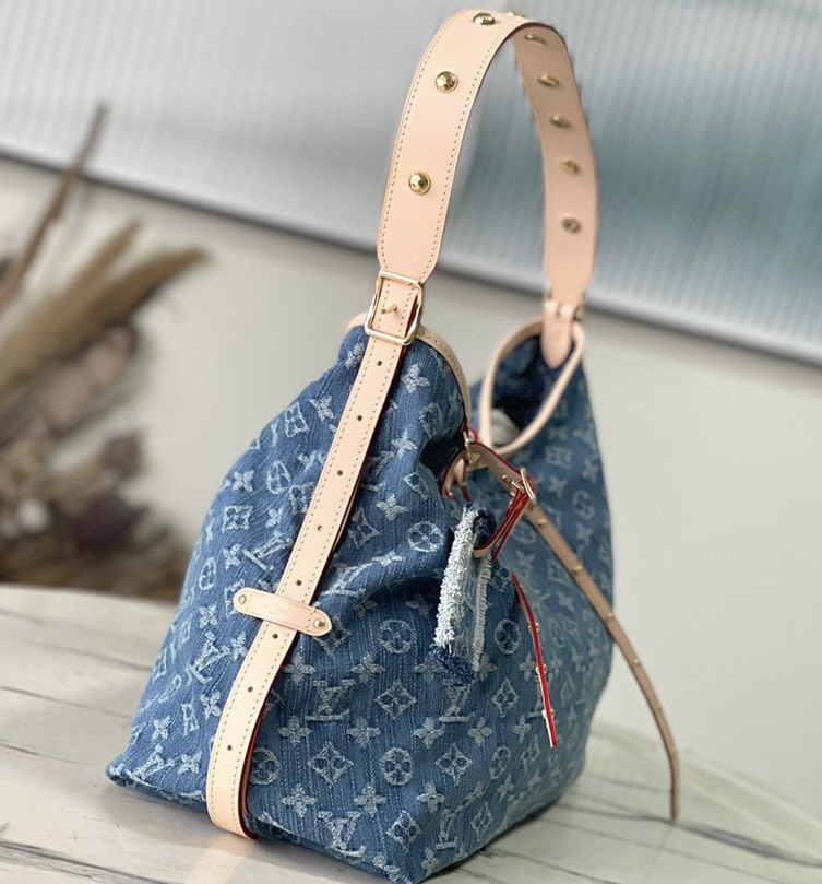 Louis Vuitton LV CARRYALL Denim Shoulder Bag Tote Bag M46855 Top quality(Replica)