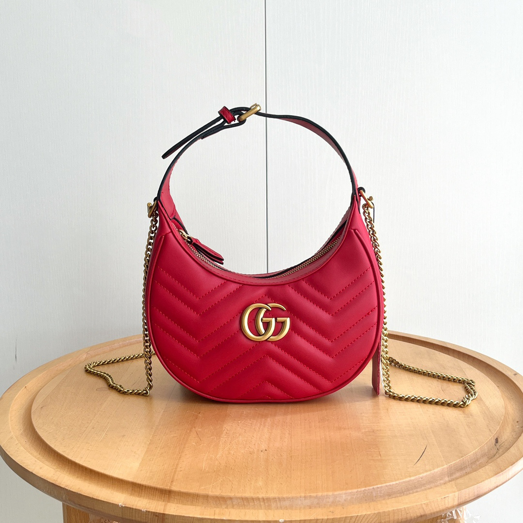 Gucci Bag Marmont Mini Crescent Top Handle Bag 699514