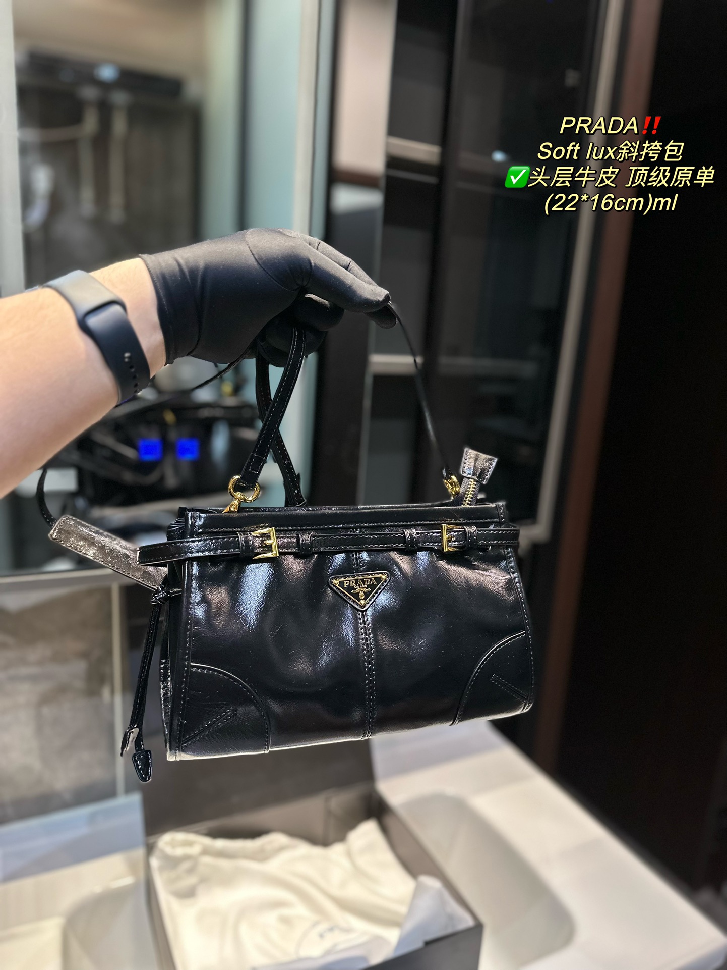 Prada Soft lux Bag 005 DB542 22cm