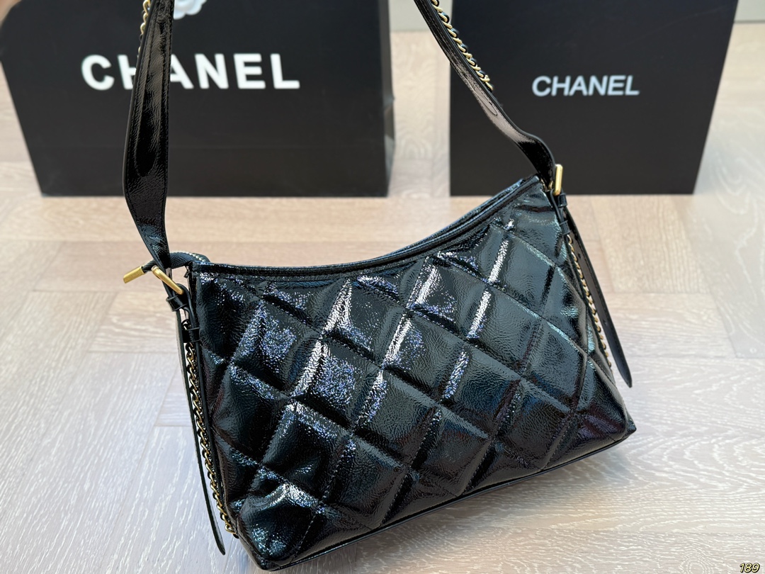 Chanel Shoulder Hobo Bag 039 DB051 28cm