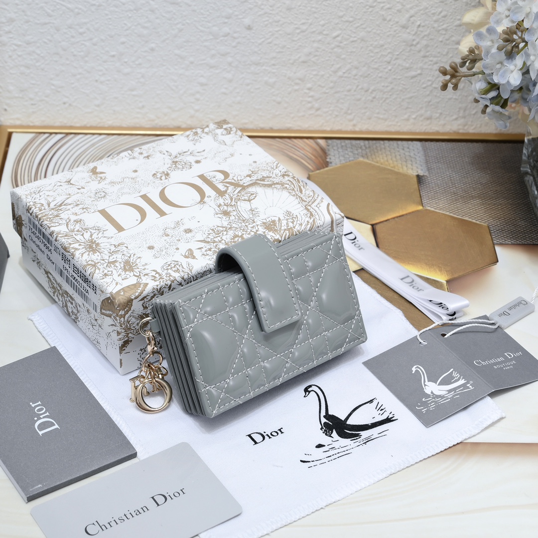 Lady Dior 5-Gusset Card Holder 10A+ top quality S0178 LM091 10.4cm