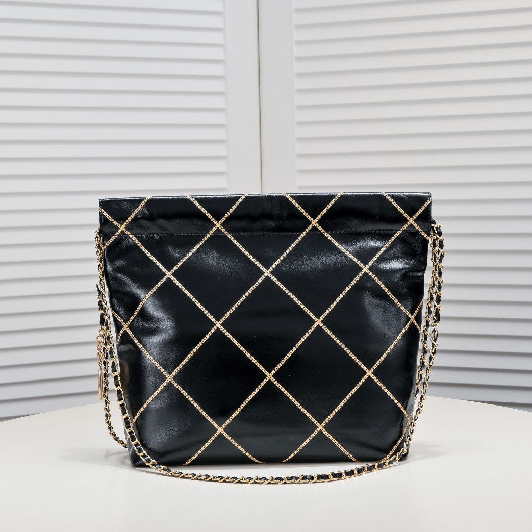 Chanel 22 Bag Pearl Bag Golden Thread Shoulder Bag Handbag