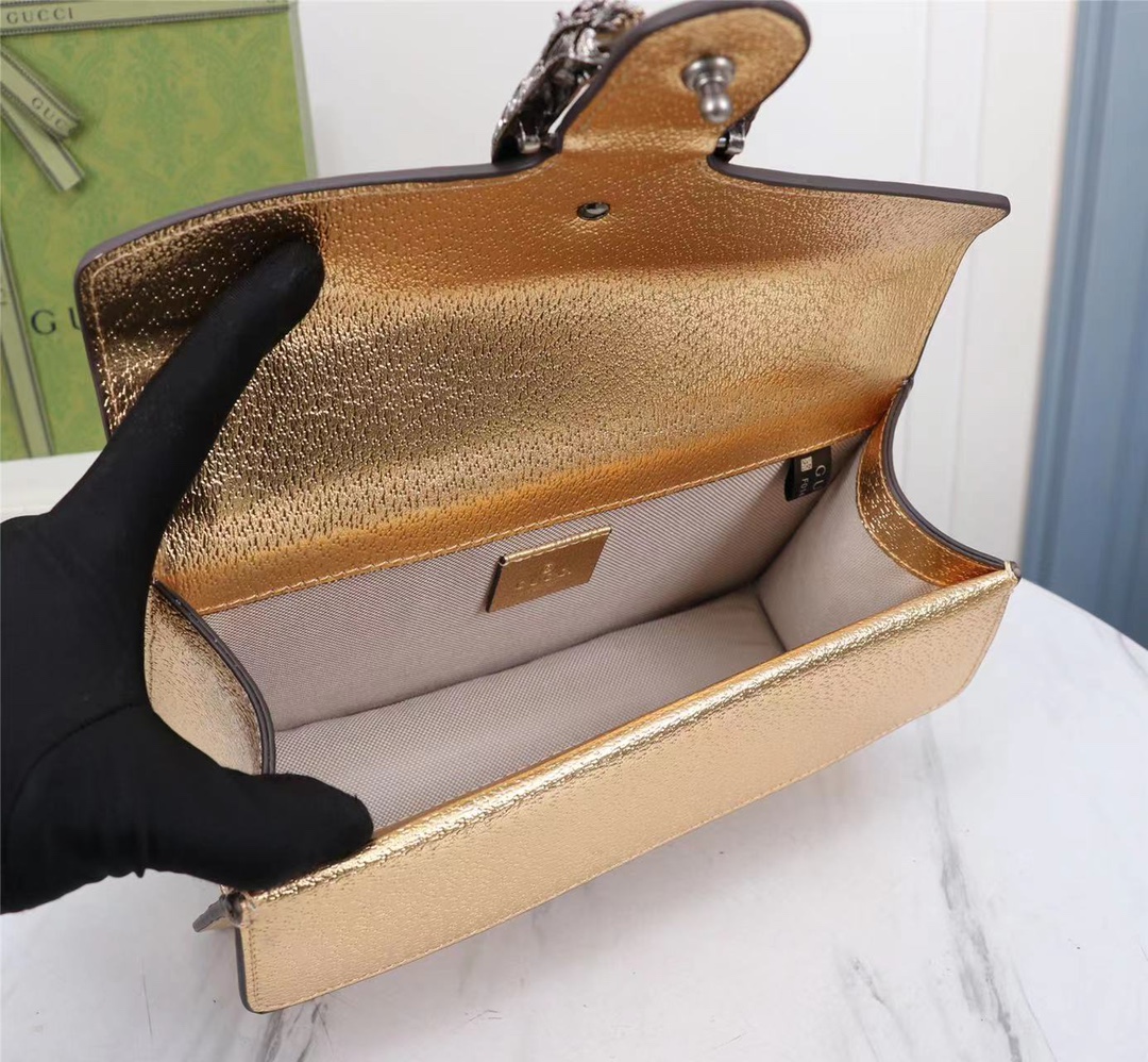 Dionysus Small Shoulder Bag Gold 499623 LM002 25cm