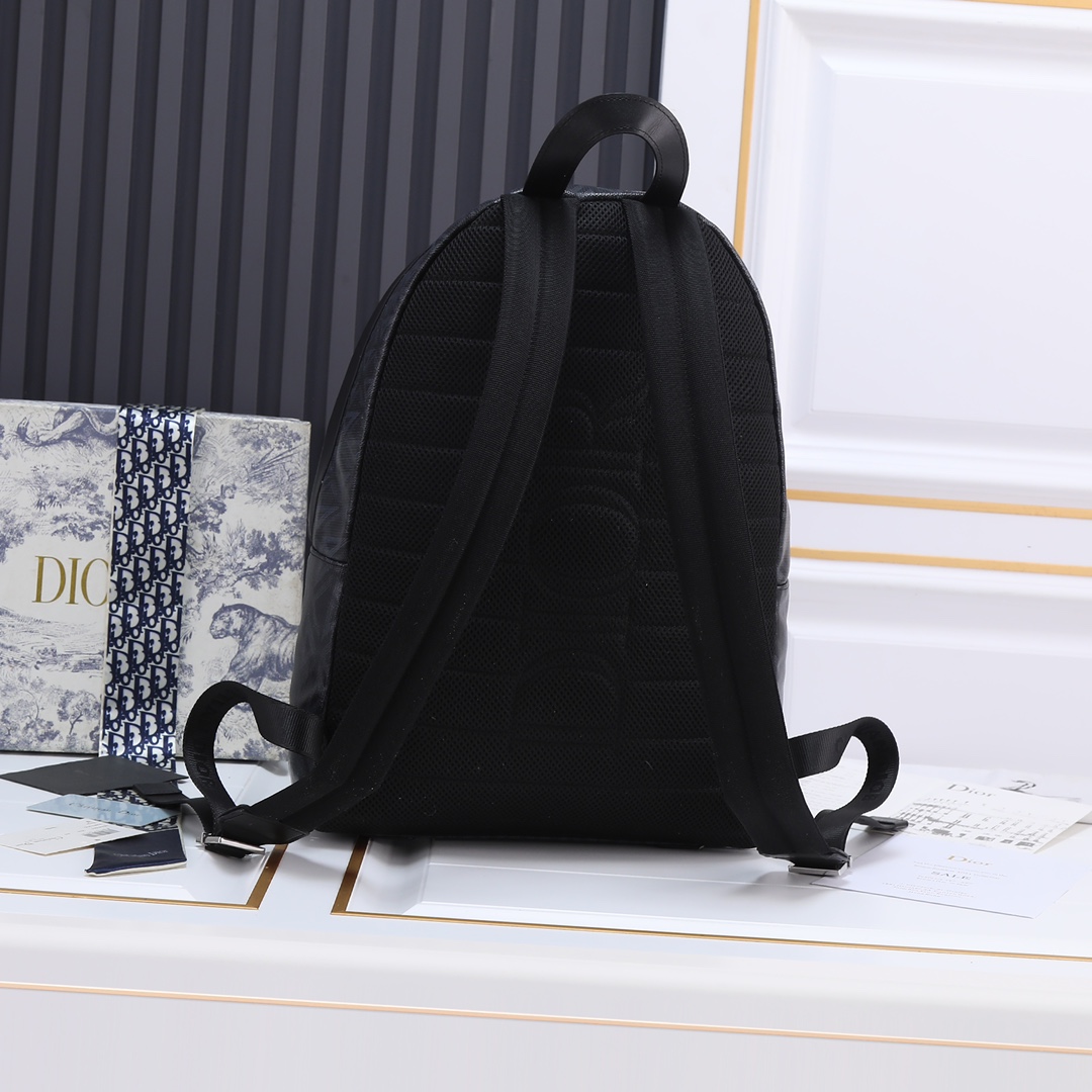 Large Rider Backpack Black canvas 6601 LM032 30cm