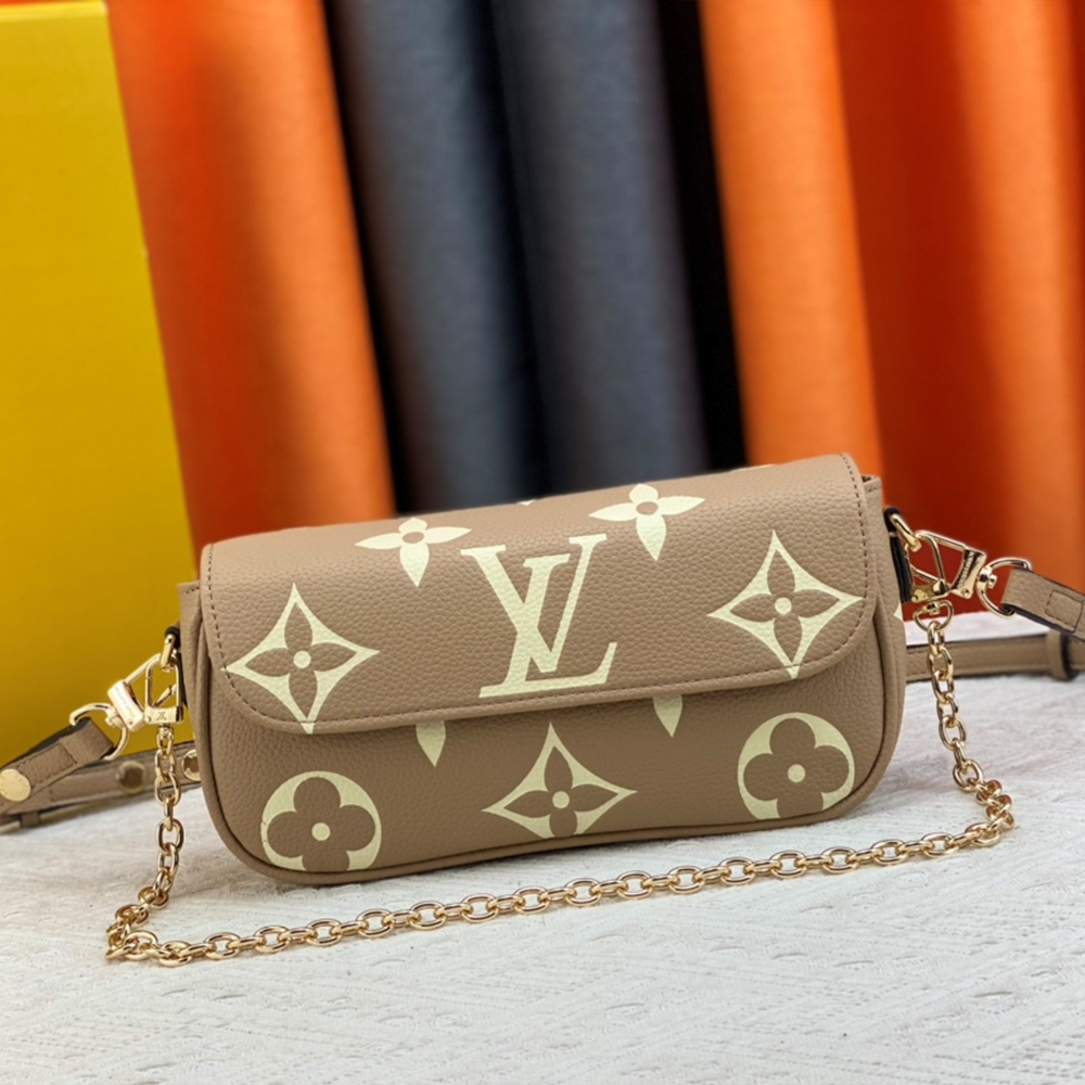 Louis Vuitton LV Leather Baguette Shoulder Bag Handbag M82210&M81911 (Replica)