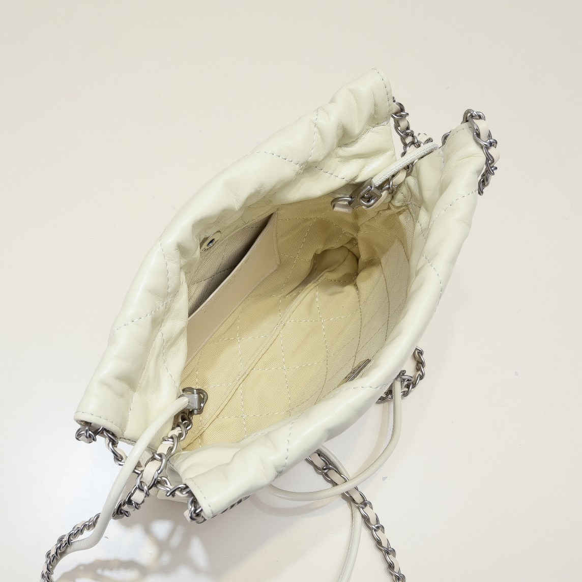 Chanel 22 Trash Bag Silver Hardware Mini Shoulder Bag Handbag