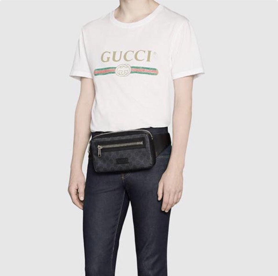 Gucci Canvas & Leather Waist Bag Belt Bag(Replica)
