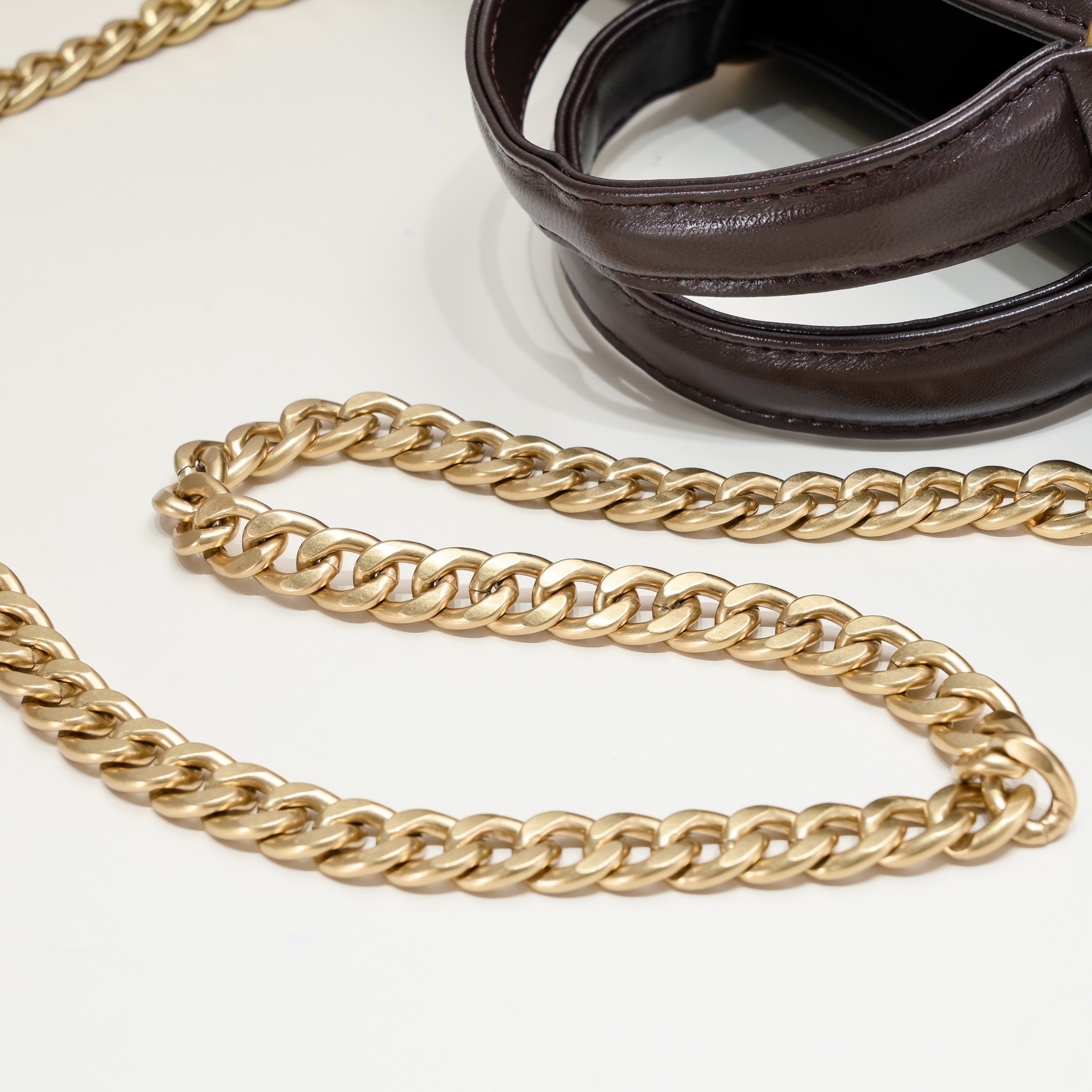 Chanel CC 2Way Chain Shoulder Tote Bag  Leather Shoulder Bag Handbag