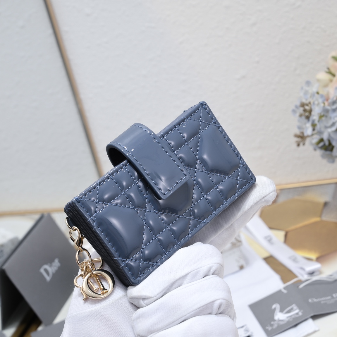 Lady Dior 5-Gusset Card Holder 10A+ top quality S0178 LM091 10.4cm