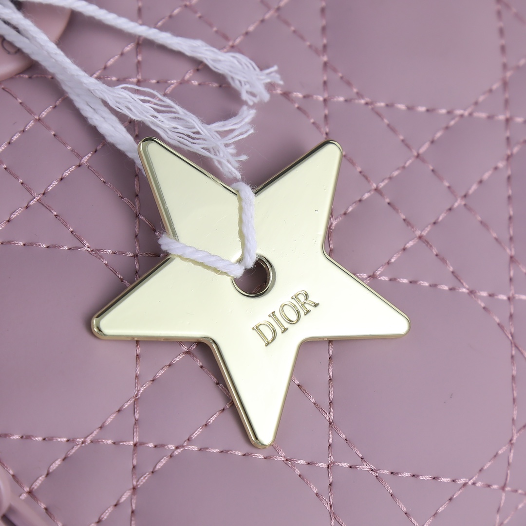 Medium Lady D-Joy Bag Pink Matte 2088 XB002 26cm