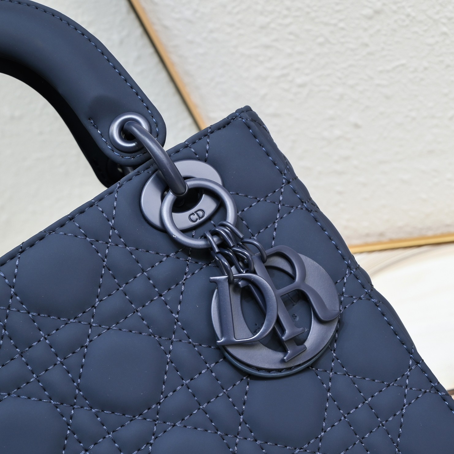 Small Lady Dior My ABCDior Bag Blue Matte 2022 LM061 20cm