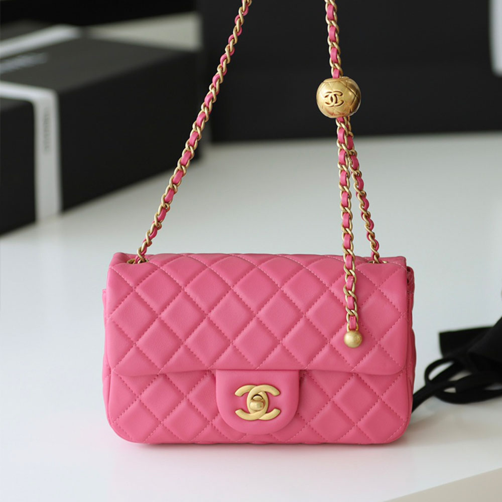 Chanel CF Calfskin Golden Ball 20CM Shoulder Bag（Replica）