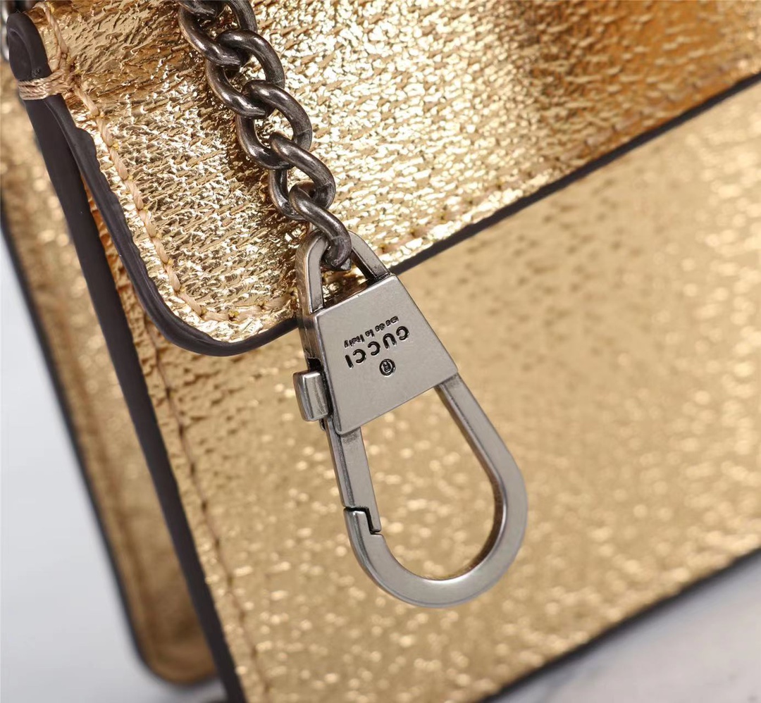 Dionysus Super Mini Bag Gold 476432 LM051 16.5cm