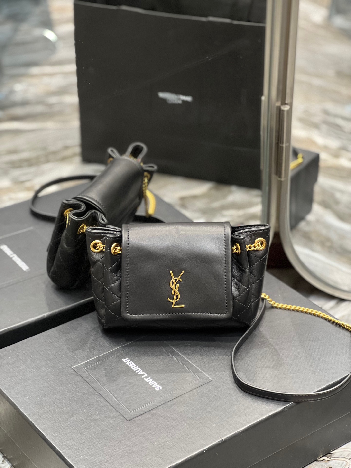 YSL MINI NOLITA IN LAMBSKIN