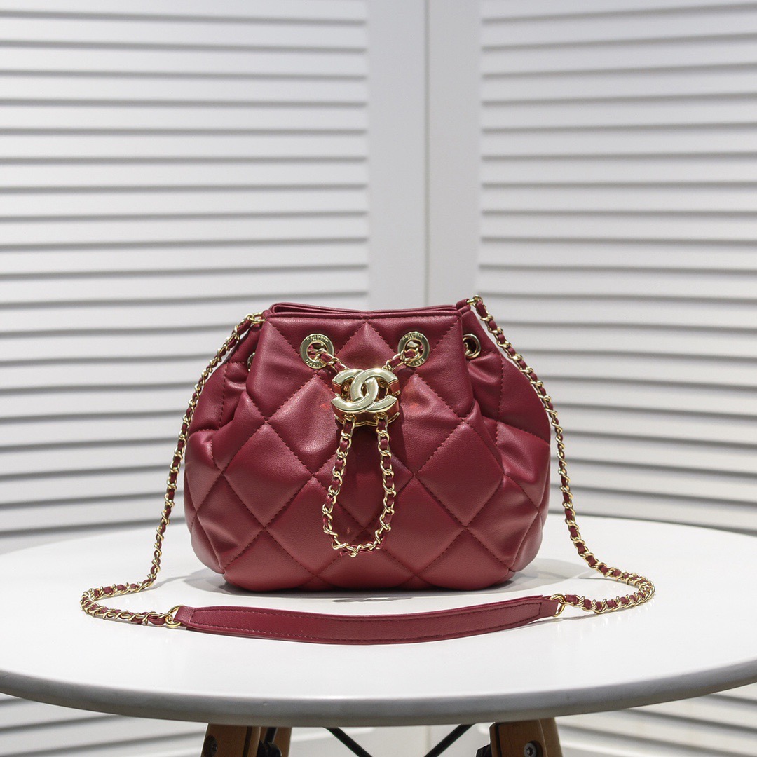 Chanel Lambskin Bucket Bag Shoulder Crossbody Bag（Replica）