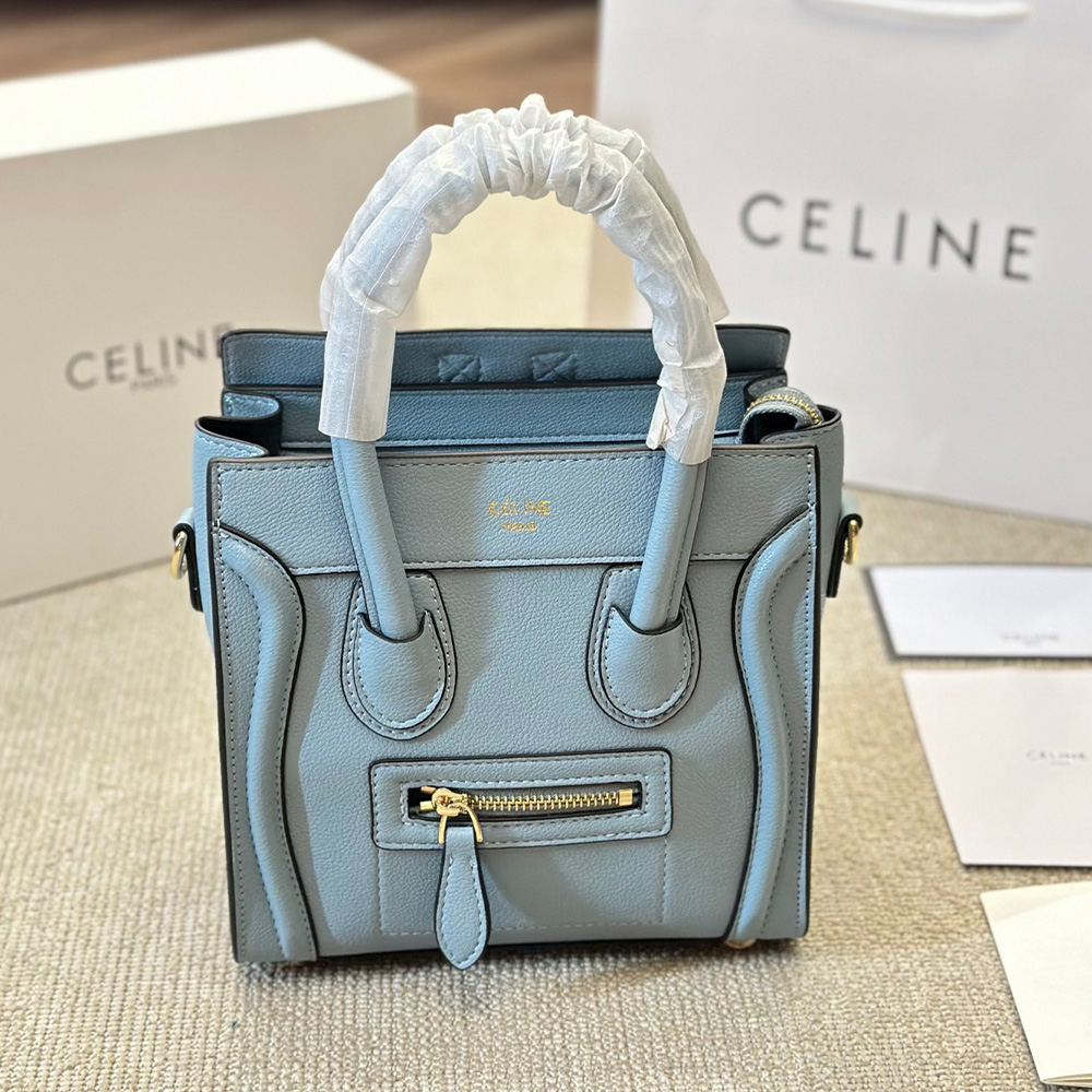 Celine Luggage Smiley leather handbag crossbody bag  (Replica)