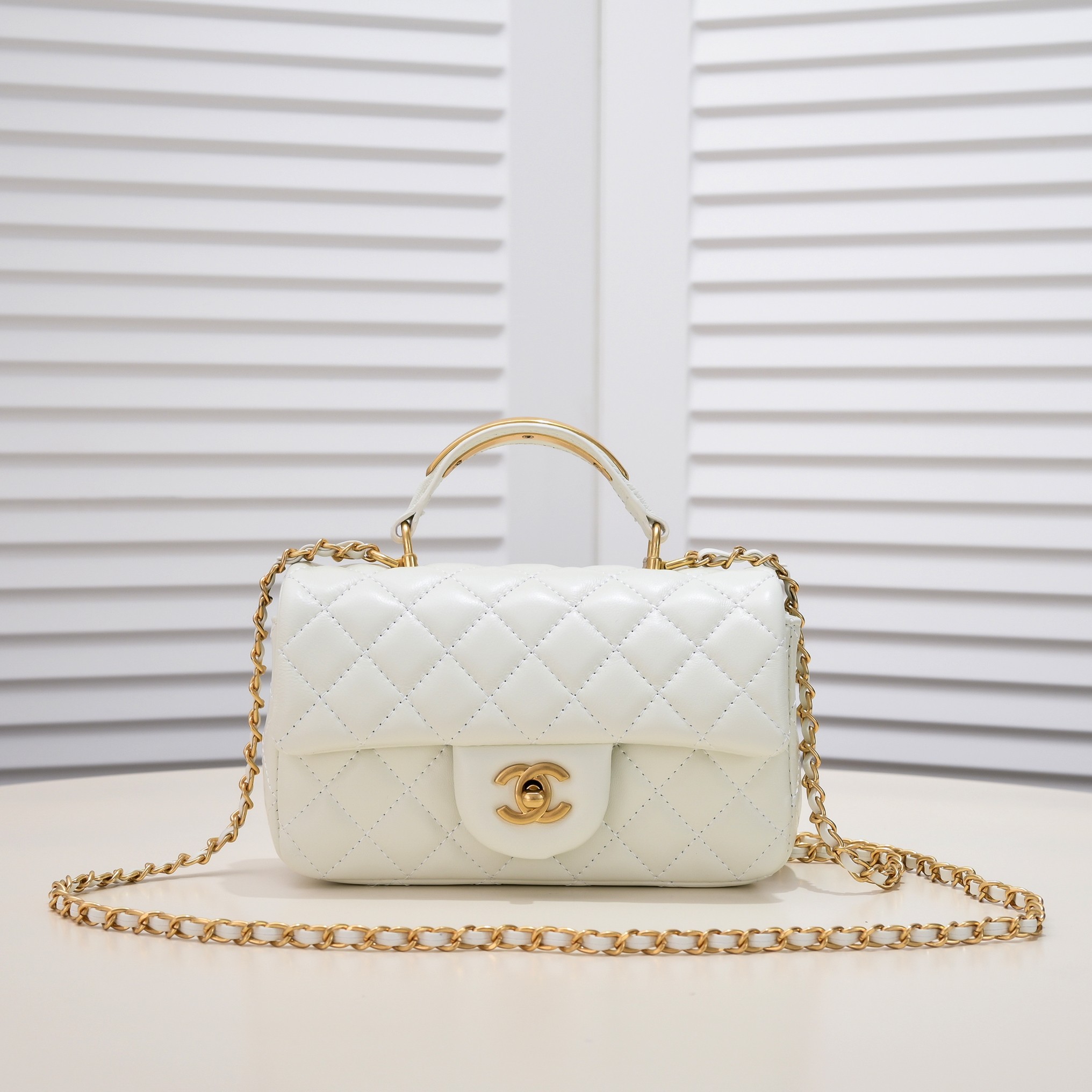 Chanel 22B Mini CF Handle Shoulder Bag Handbag