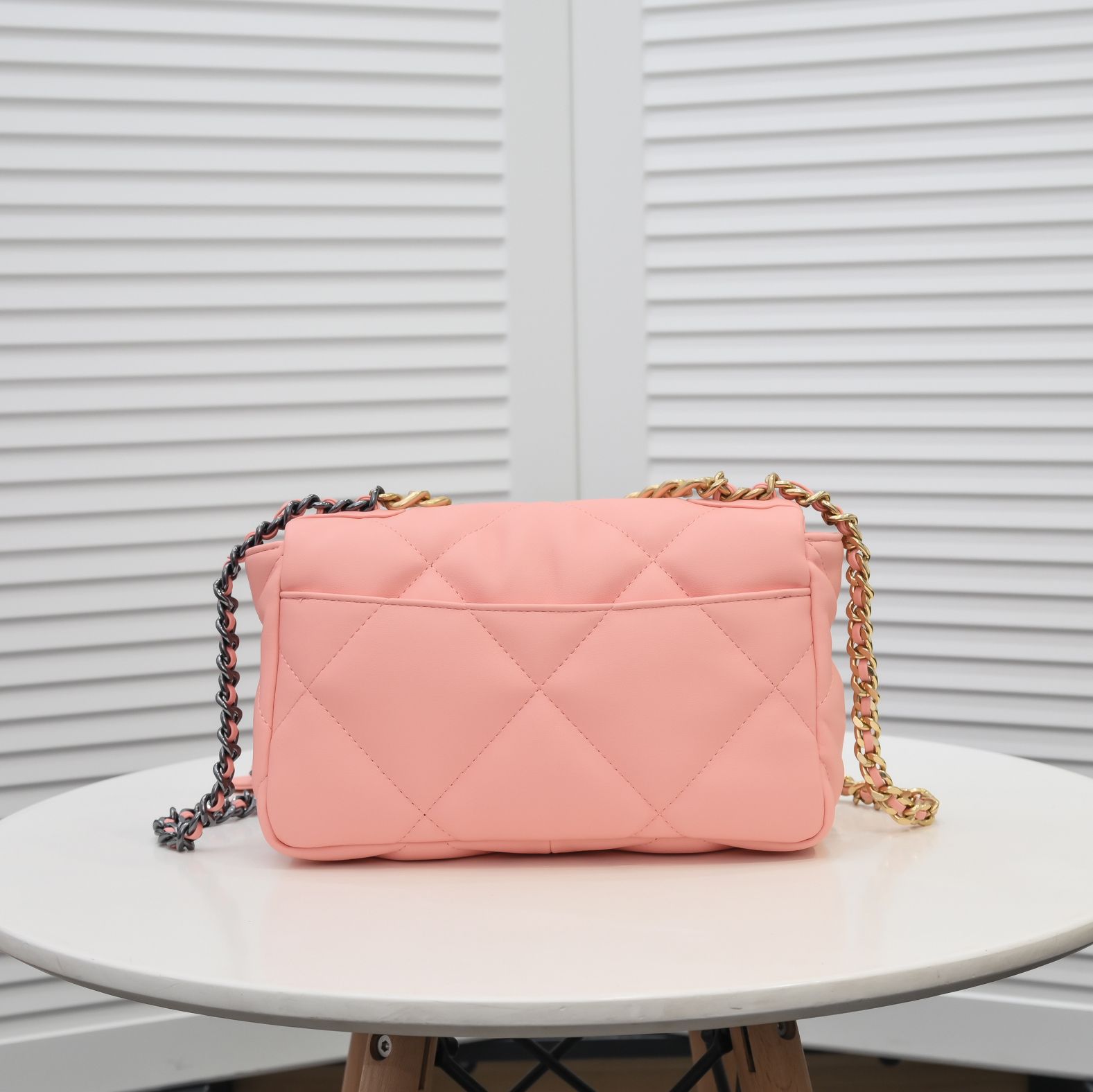 Chanel Lambskin Quilted Small 19 Flap Shoulder Bag Handbag