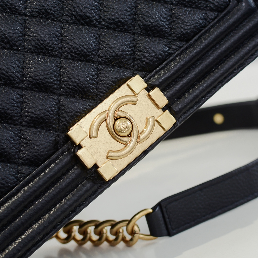 Chanel Leboy litchi or lychee pattern Shoulder Bag Handbag