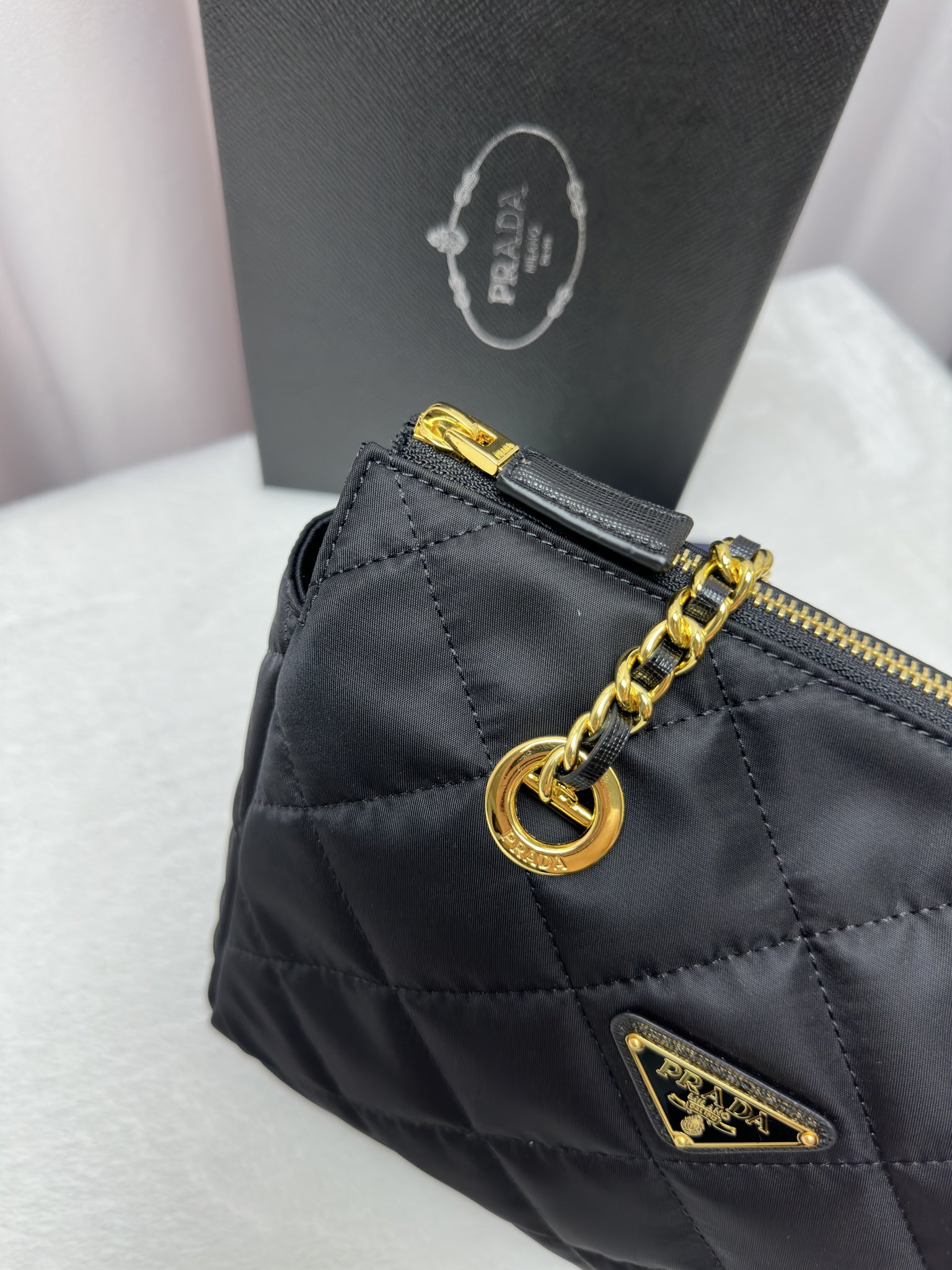 Prada Re-Nylon Tote Black 1BG468 22PJ051 25cm