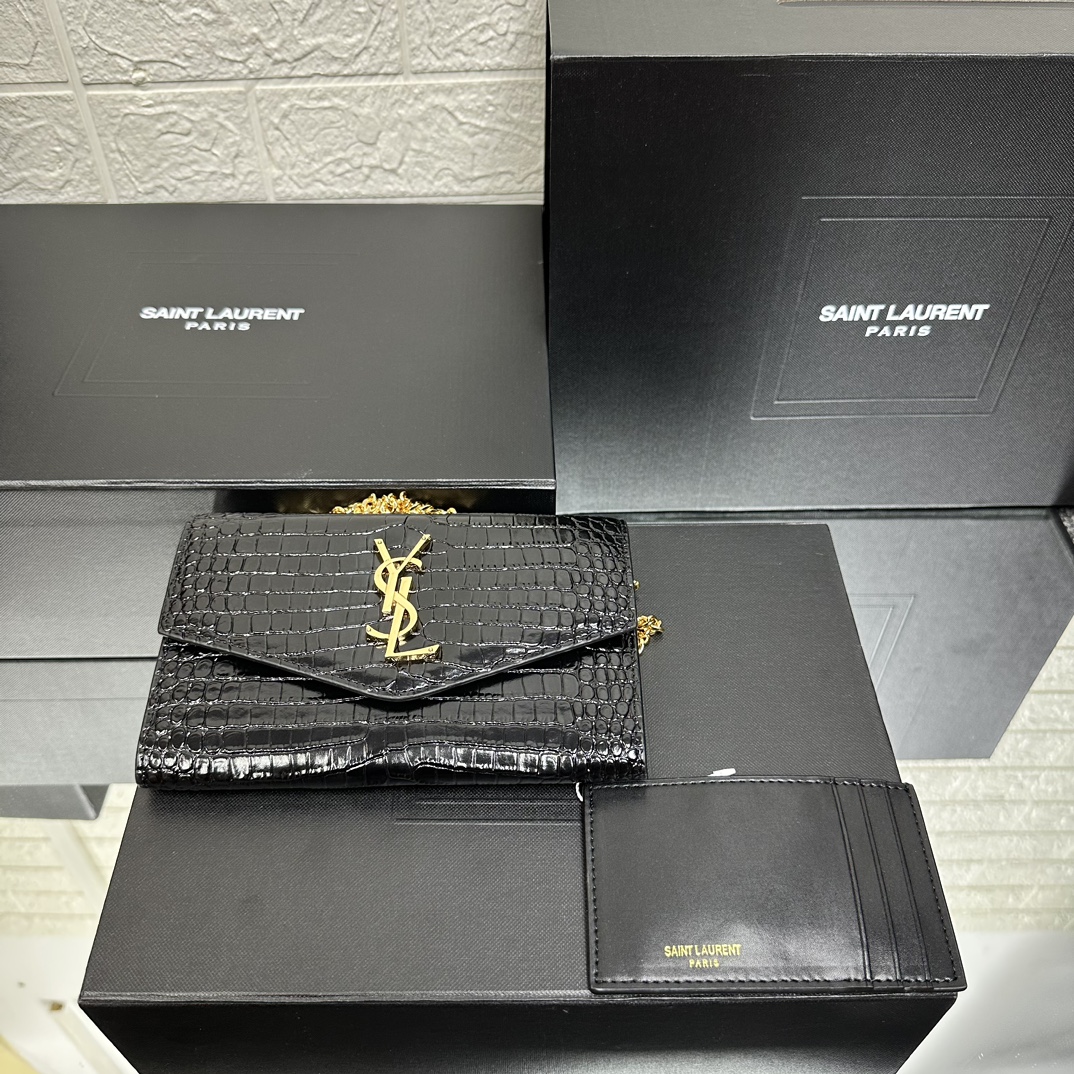 YSL Uptown Chain Wallet 607788 LM011 19cm