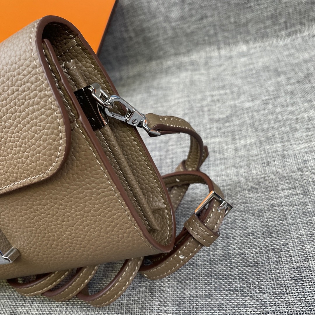 Top Replica HERMES Constance Long Wallet Gris Asphalt Epsom Grey with Silver-Tone Metal