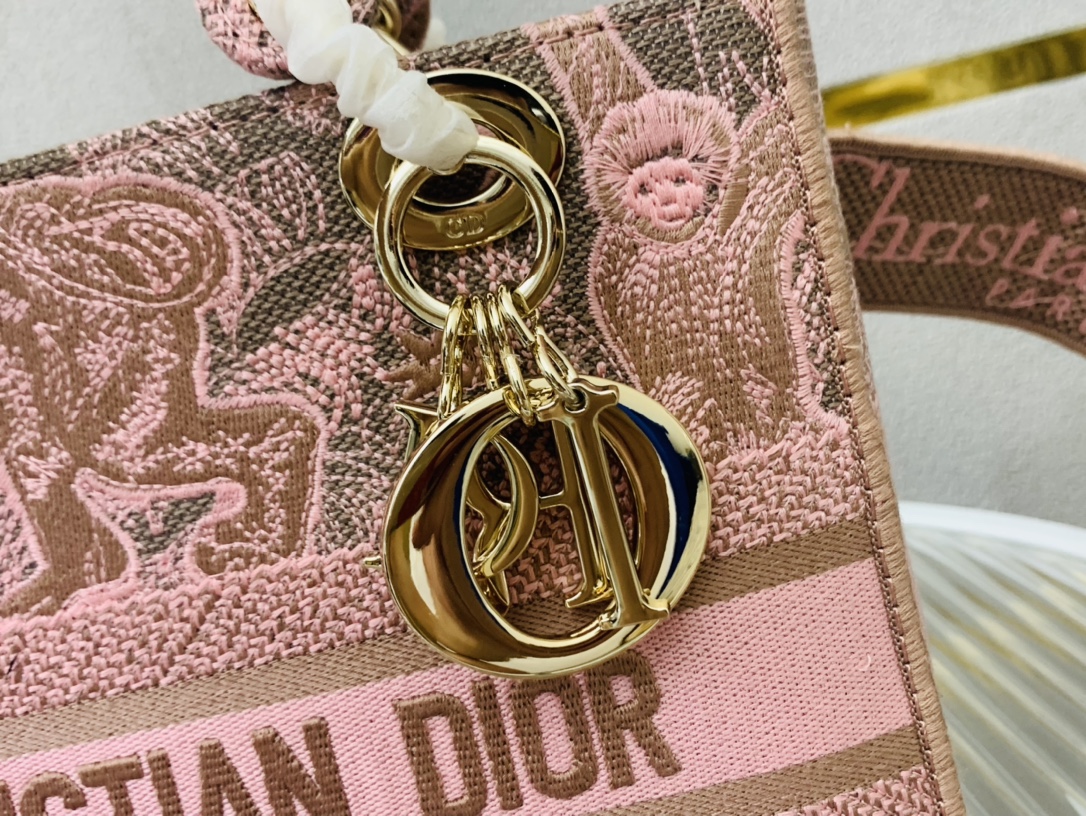 10A + top quality Dior Medium Lady D-Lite Bag 9920 DD003 24cm