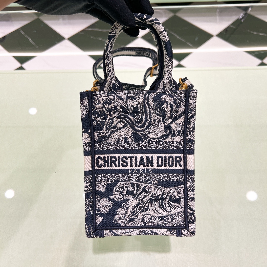 10A + top quality Dior Mini Vertical Book Tote S5555 DLAM091 13.5cm