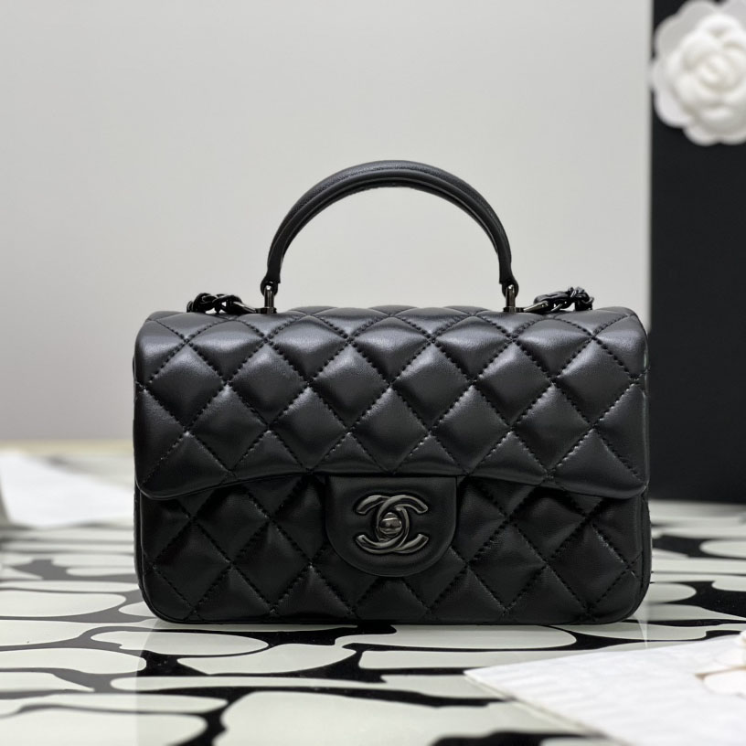 Chanel Classic Mini CF Mirror Version Flap Bag Top Handle Shoulder Bag Handbag 10A