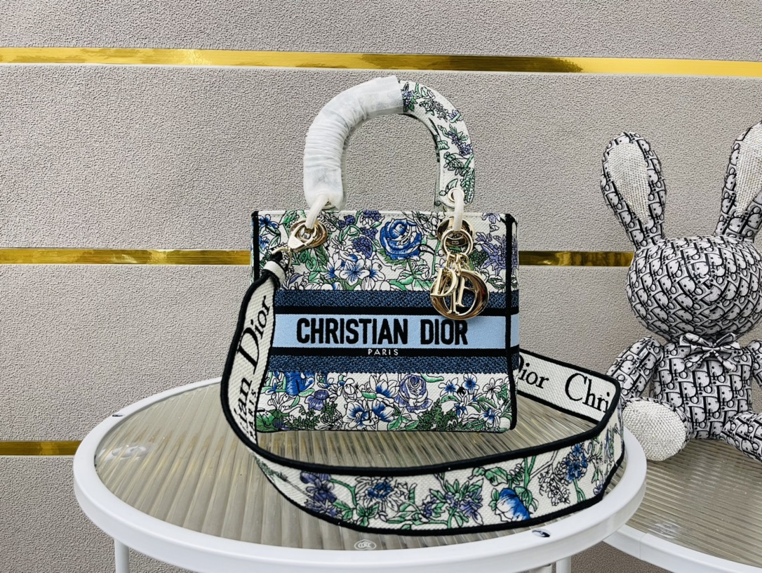 10A + top quality Dior Medium Lady D-Lite Bag 9920 DD003 24cm