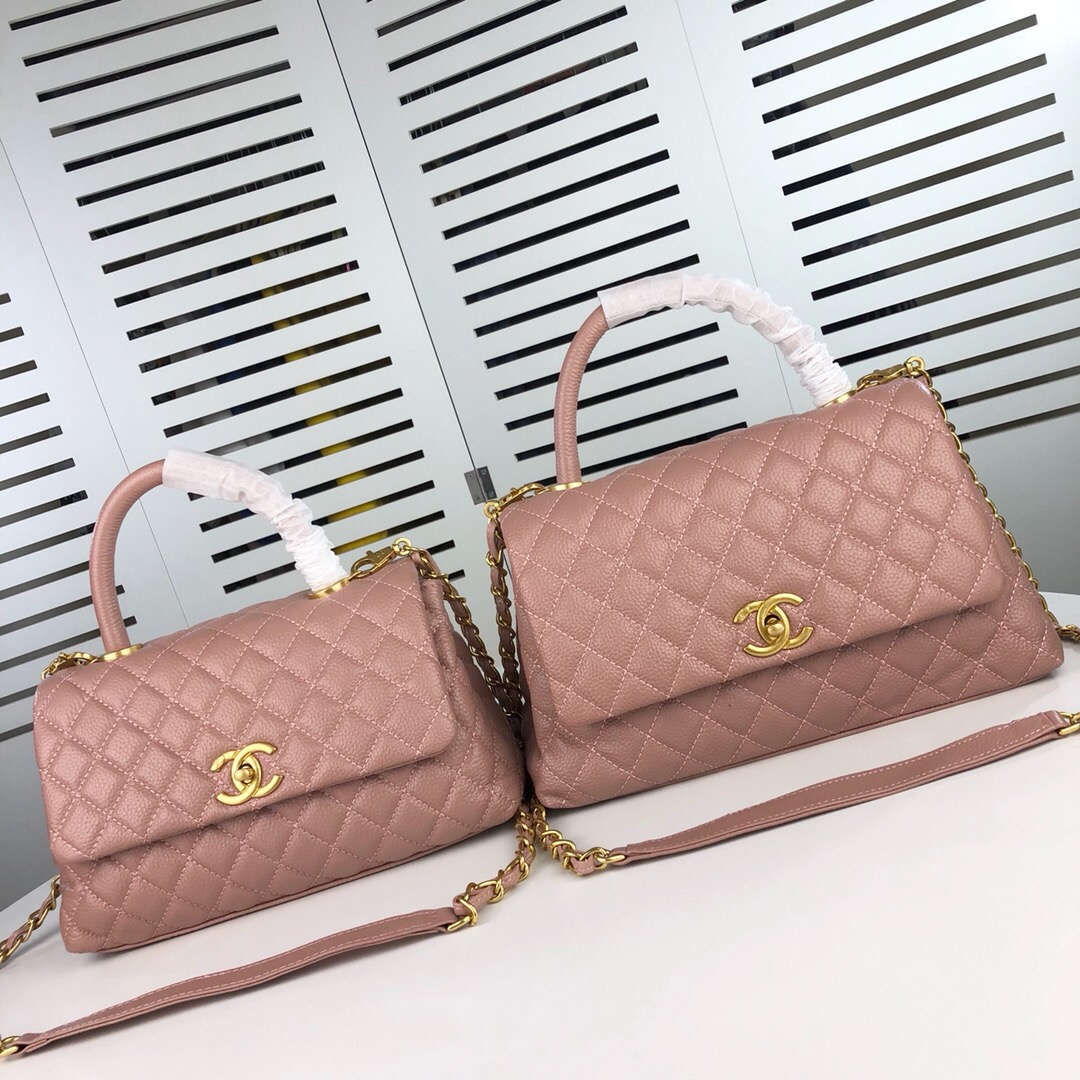 Chanel Pink Large Shoulder Bag Handbag
