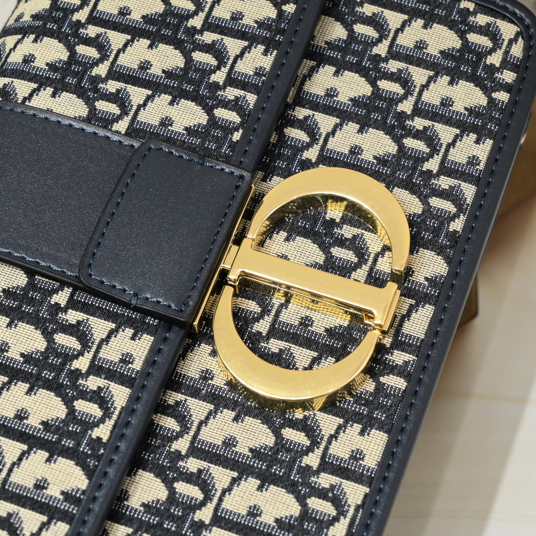 30 Montaigne Chain Bag Blue print 1005 XB081 25cm