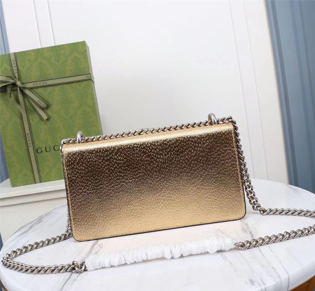 Dionysus Small Shoulder Bag Gold 499623 LM002 25cm