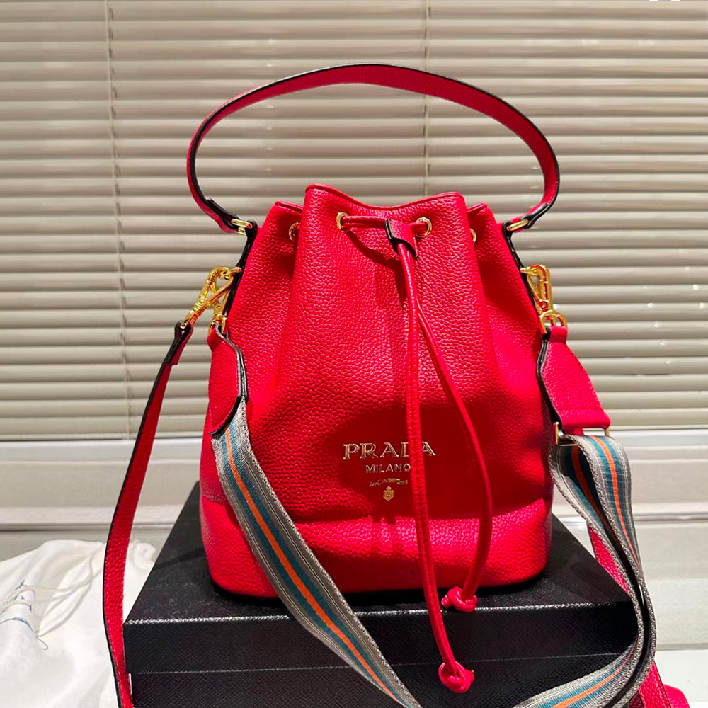 Prada Drawstring Cowhide Shoulder Bag Handbag（Replica）