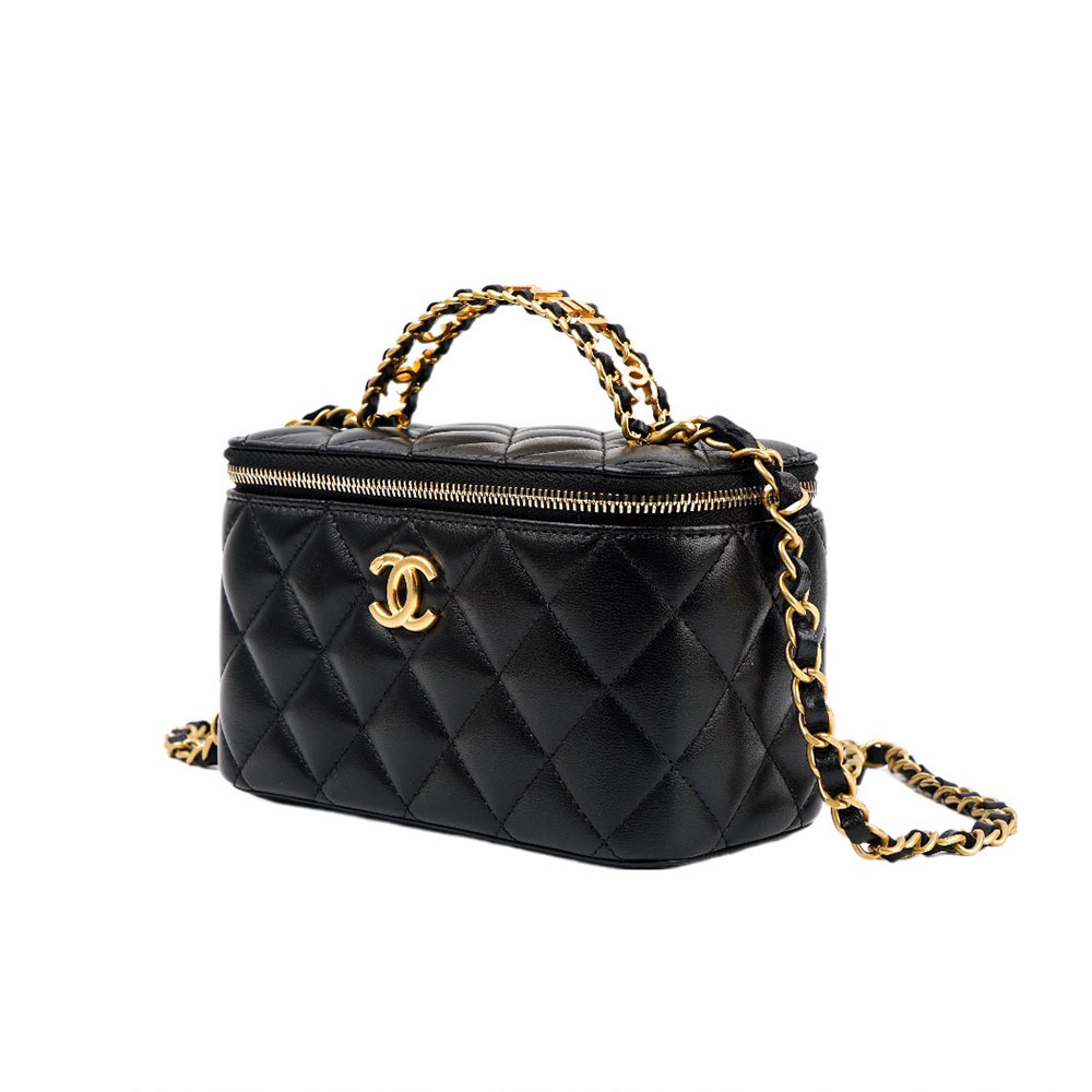 Chanel Lambskin Hollow Handle Makeup Box Shoulder Bag(Replica)