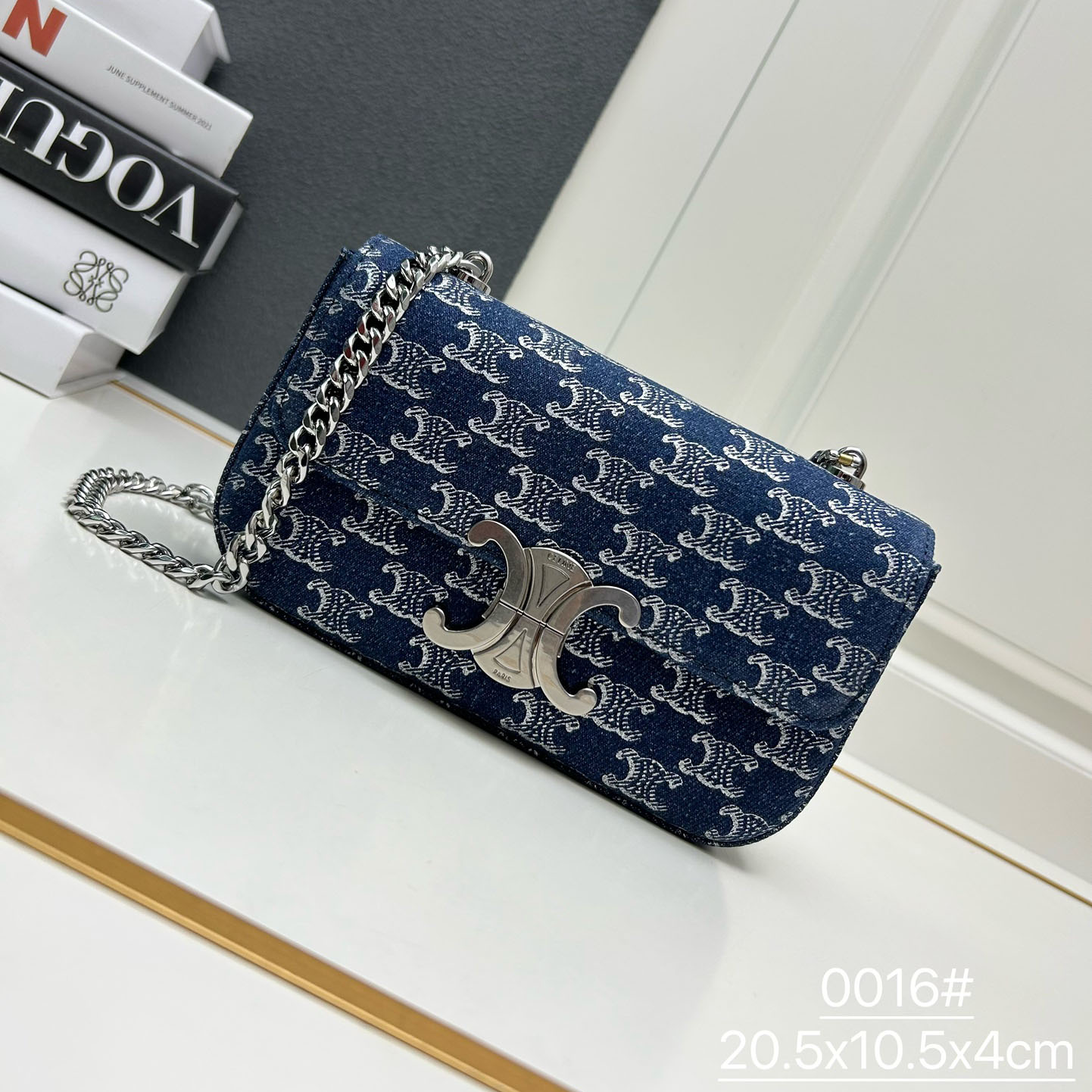 Celine Triomphe  Handbag Shoulder Bag Chain Strap Crossbody Bag 10A (Replica)