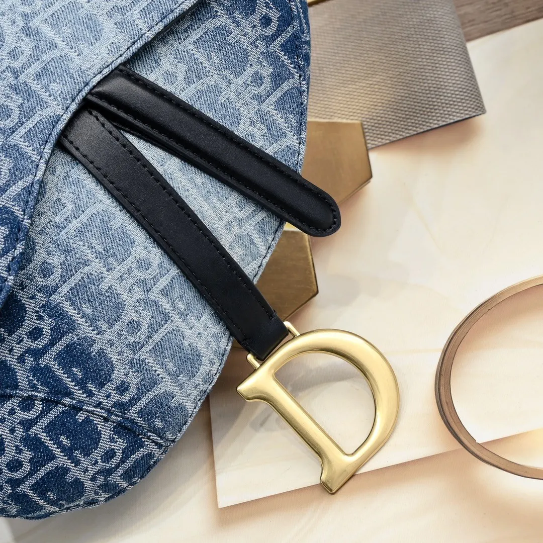 Dior Denim Saddle Bag Shoulder Bag Handbag  (Replica)