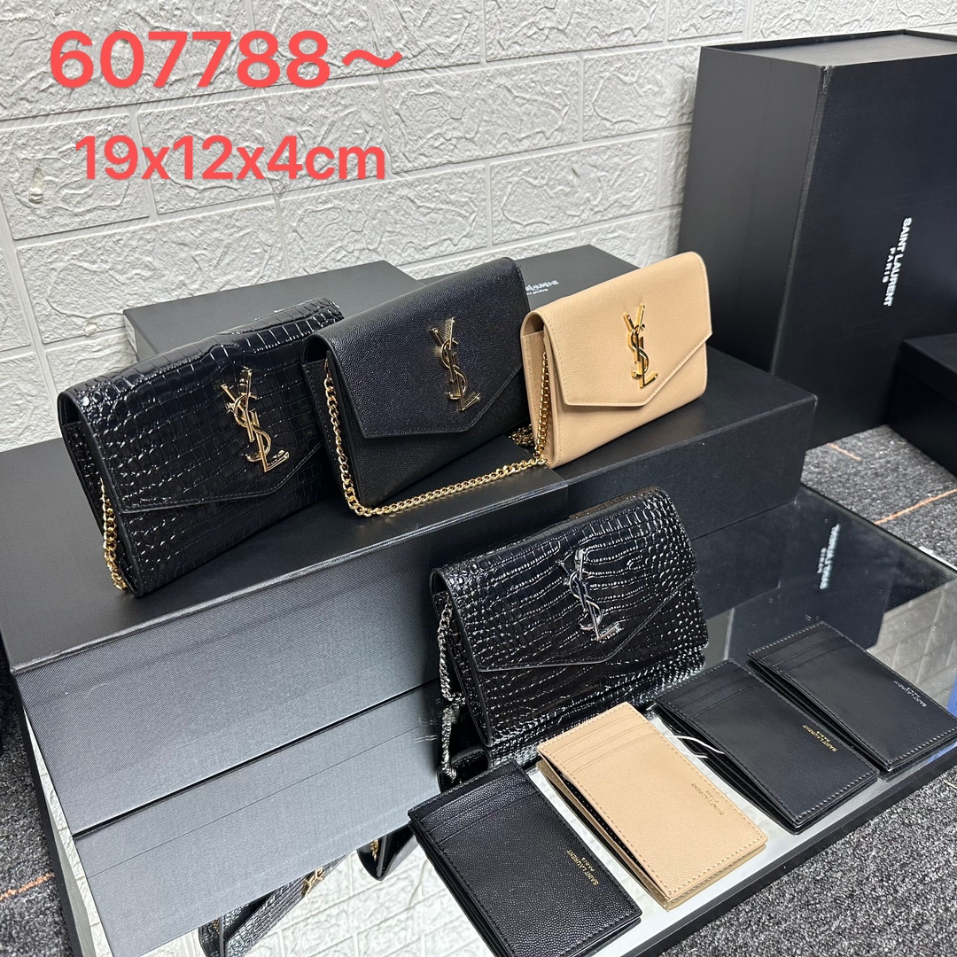 YSL Uptown Chain Wallet 607788 LM011 19cm