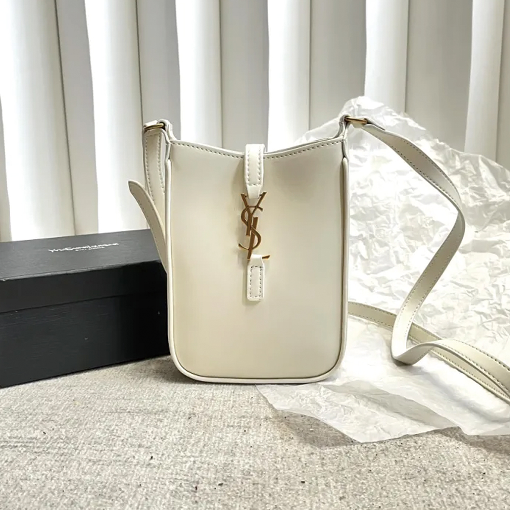LE 5 À 7 Mini Hobo Bag White 735214 LM021 13cm