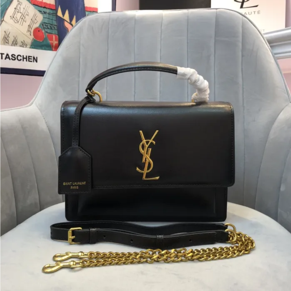 YSL SUNSET MEDIUM TOP HANDLE IN SMOOTH LEATHER 634723 25CM