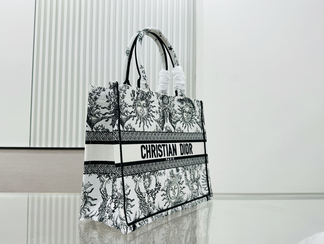 Dior Book Tote Embroider Medium Shoulder Bag Handbag