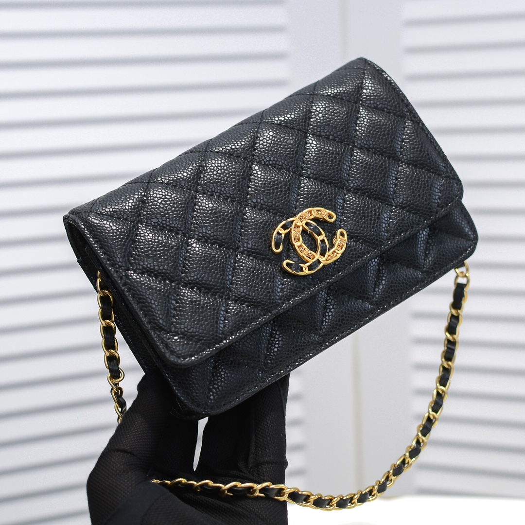 Chanel Woc Chain with Ball Pattern Shoulder Bag Handbag