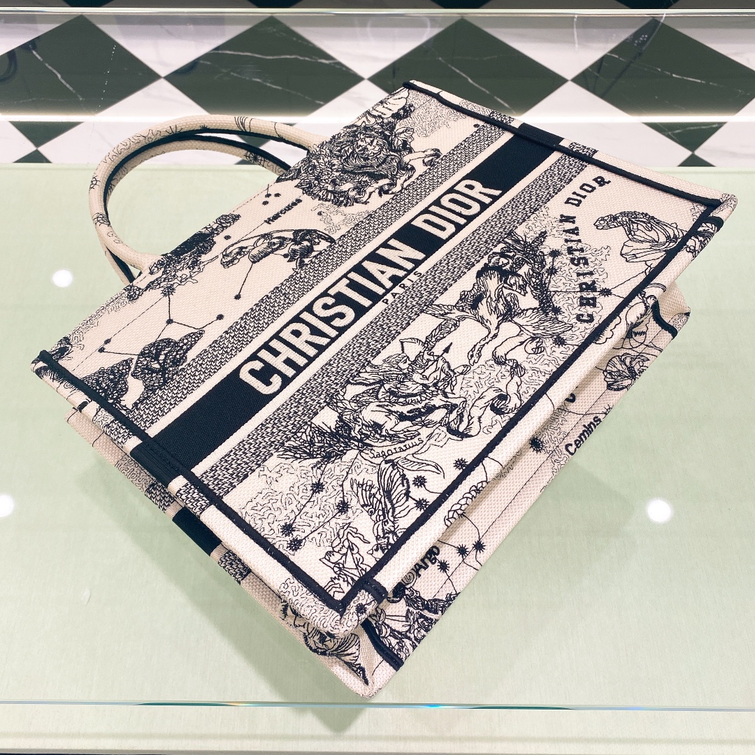 10A + top quality Medium Dior Book Tote 1296 DLAM022 36cm