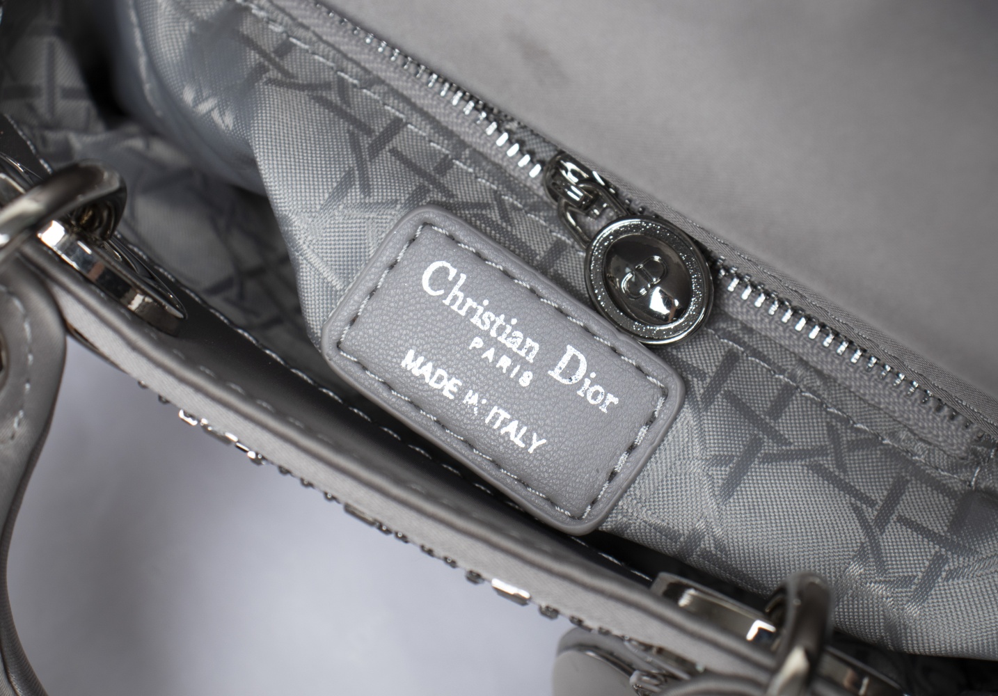 Mini Lady Dior Bag Gray CD-2028 XB061 17cm