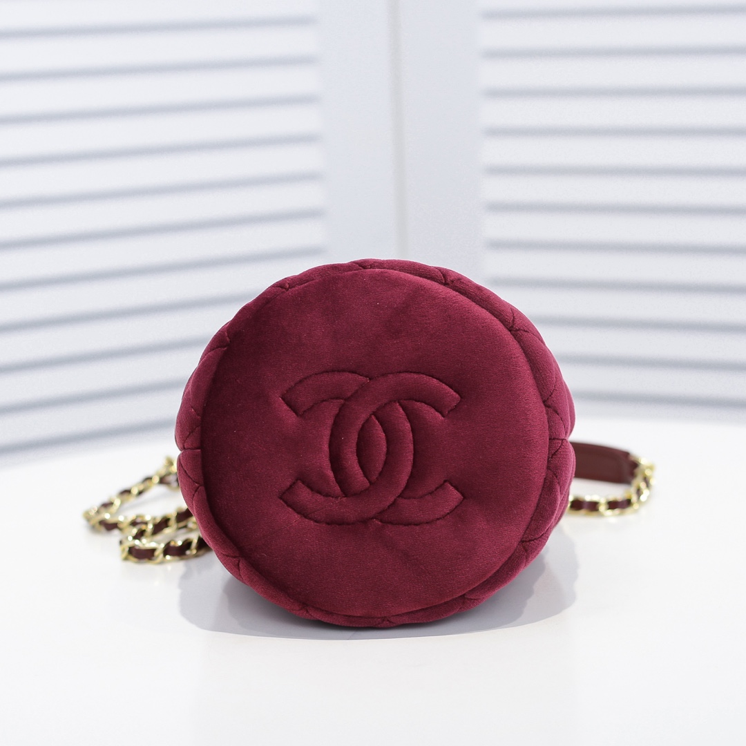 Chanel Bucket Bag Velvet Rhinestones Shoulder Bag Handbag