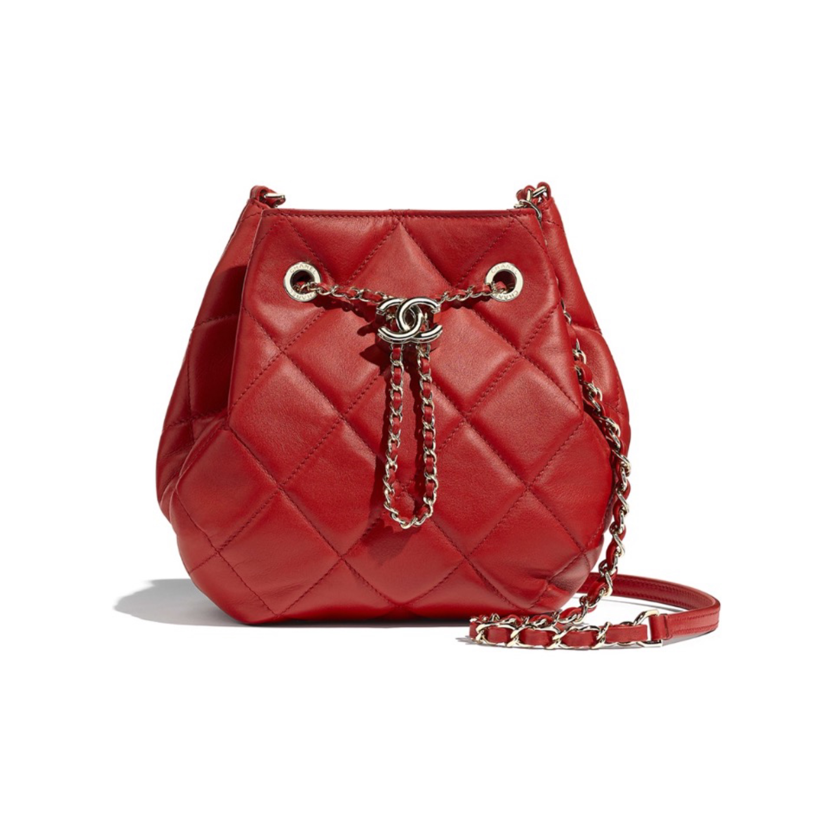 Chanel Lambskin Bucket Bag Shoulder Crossbody BagοΌReplicaοΌ
