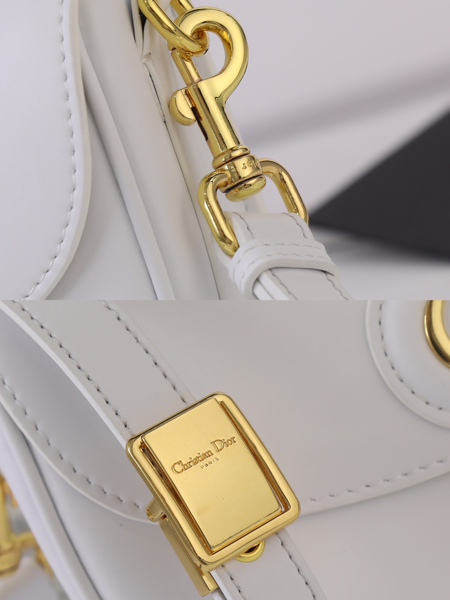 Medium Dior Bobby bag White CD-2011 XB081 22cm