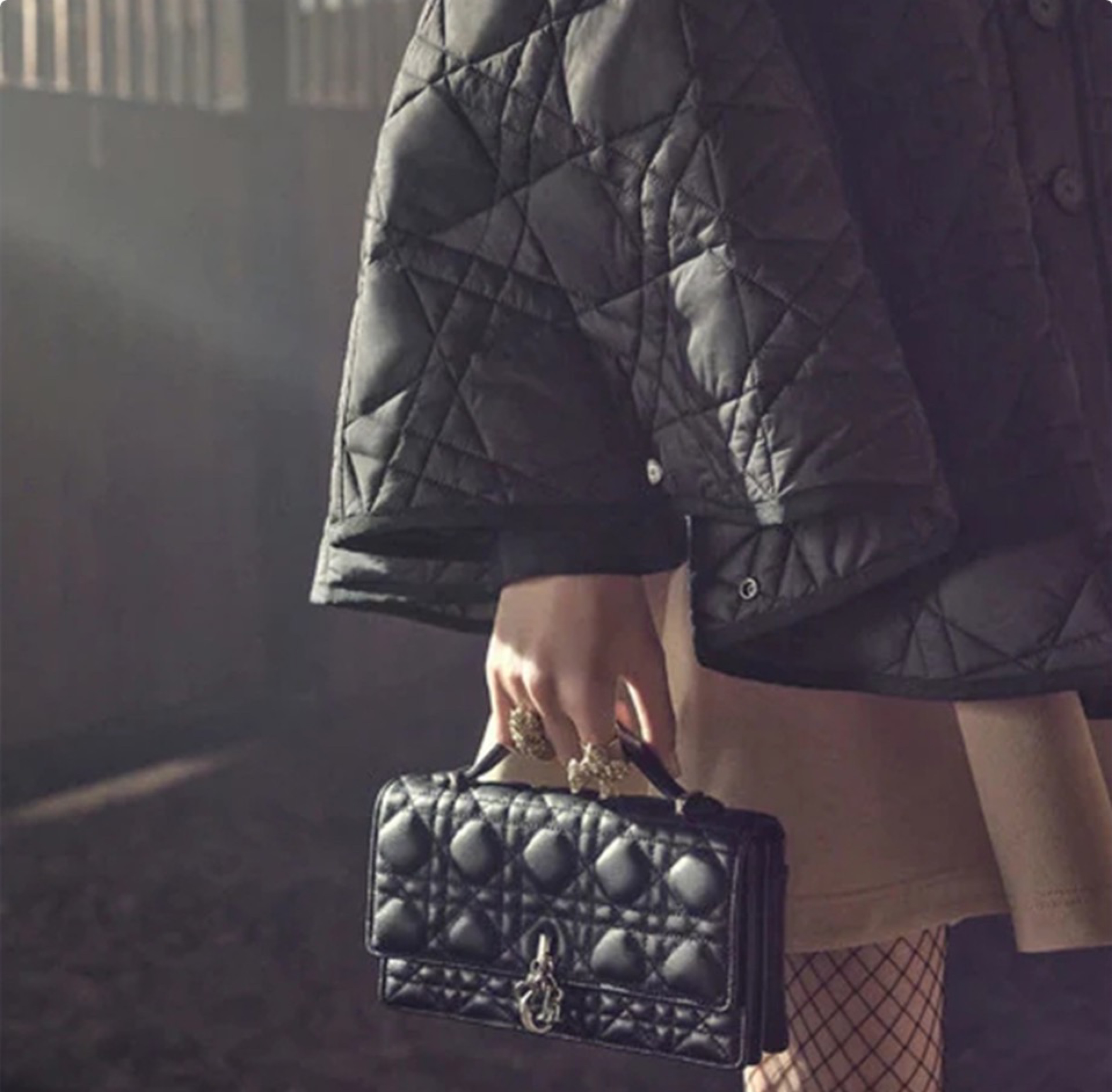 DIOR Lady Dior Sheepskin Handbag Shoulder Bag(Replica)