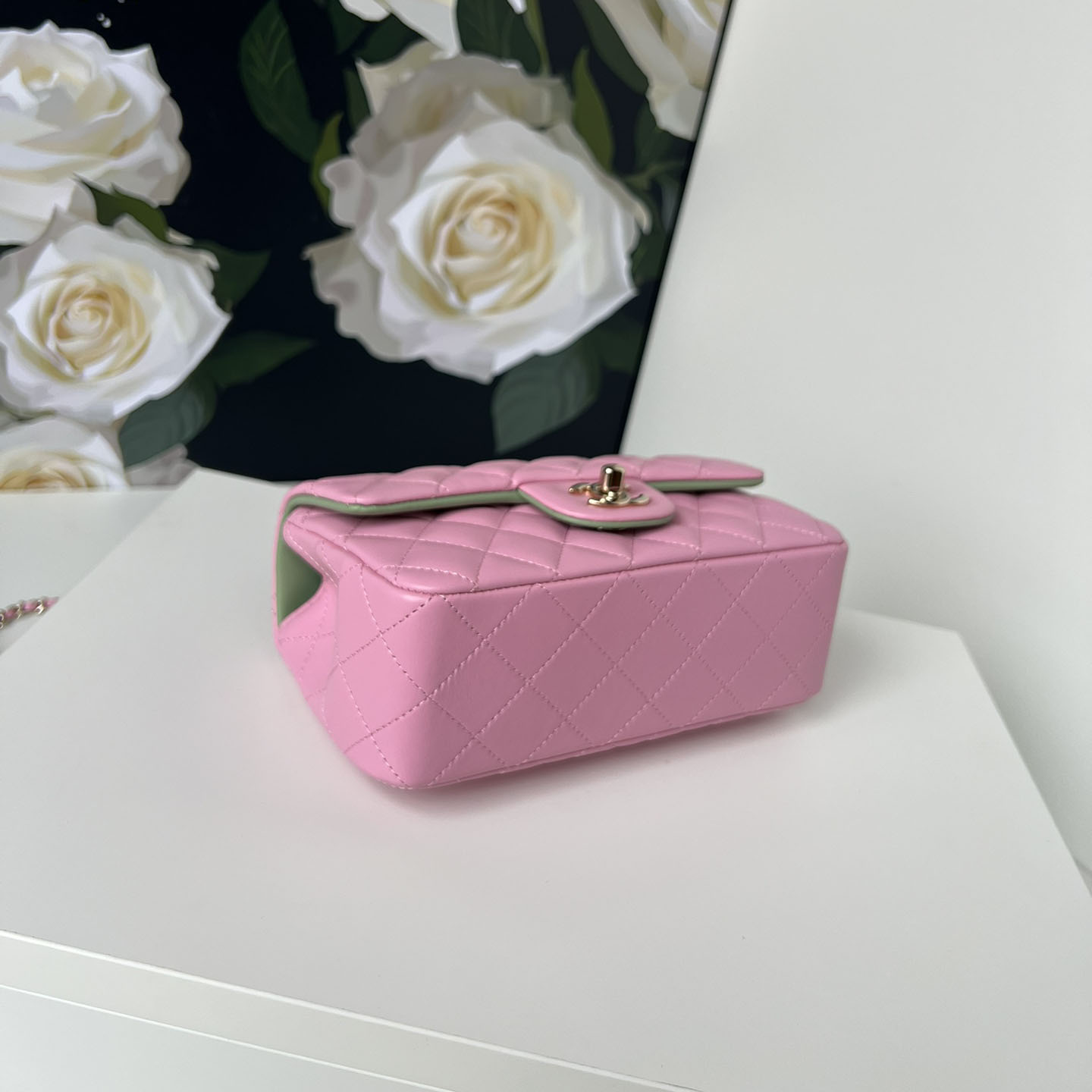 Chanel Classic Mini CF Mirror Version Flap Bag Top Handle Shoulder Bag Handbag 10A